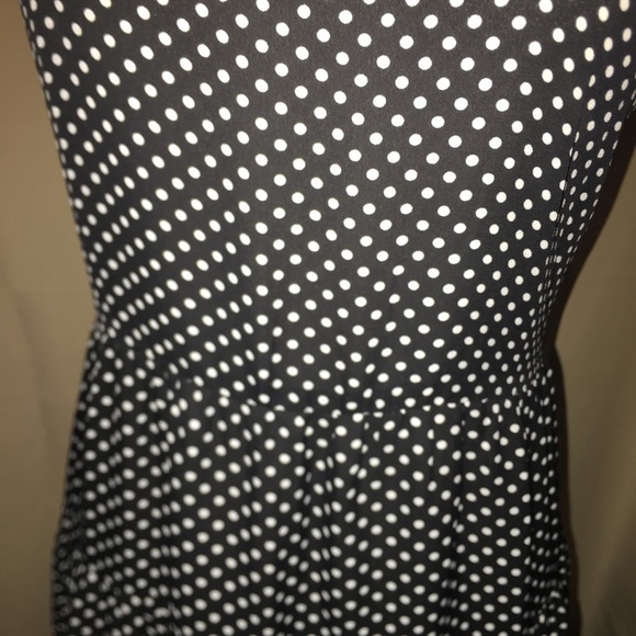 En Creme Black with white polka dot dress - Picture 2 of 6